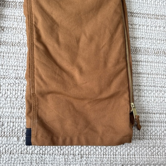 Walls Bib Overalls Mens Insulated Lined Canvas Duck Workwear Brown Excellent - Picture 8 of 16